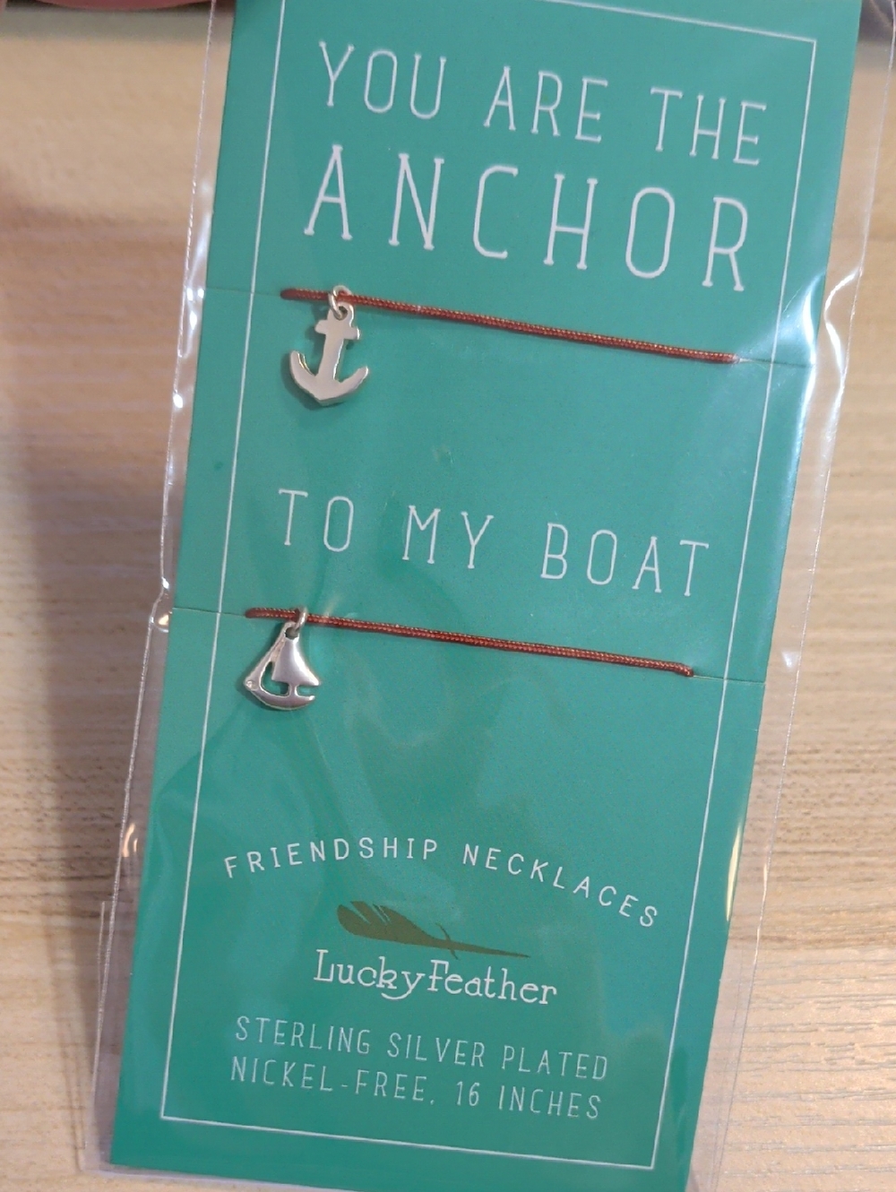 New Sterling Silver anchor & Boat Friendahio Necklaces